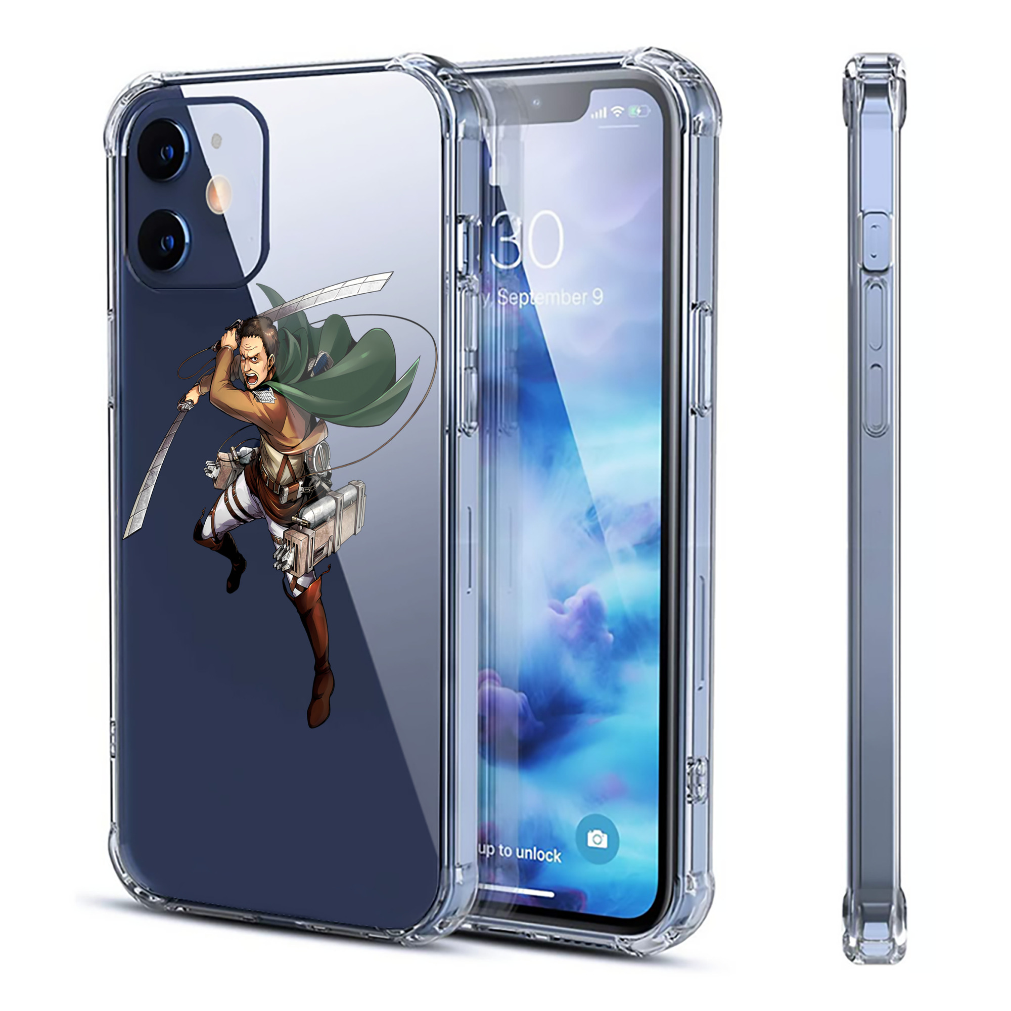 （画像用） 進撃の巨人 Attack on Titan 【iPhone 12シリーズ対応】透明スマホケース（クリアソフトケース）